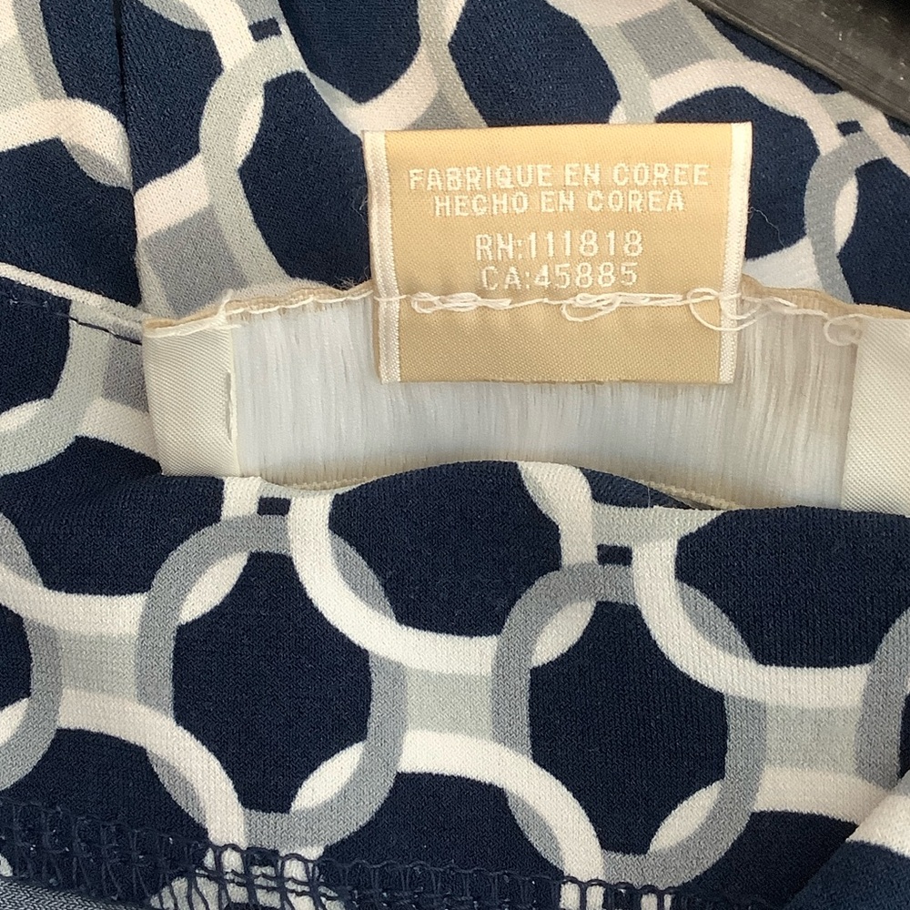 Michael Kors Navy and White Patterned Dress - Picture 7 of 7